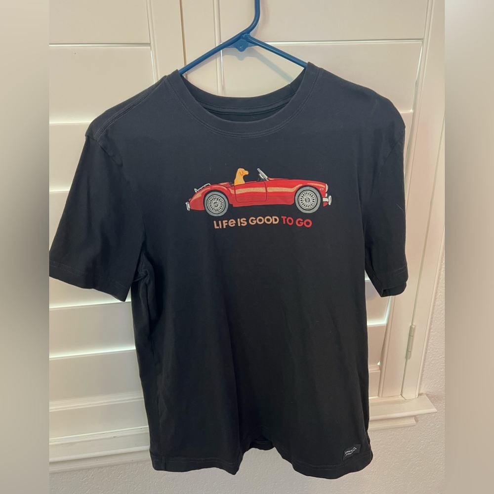 Life Is Good Black T-Shirt Size Small
